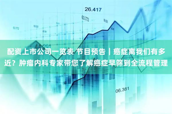配资上市公司一览表 节目预告｜癌症离我们有多近？肿瘤内科专家带您了解癌症早筛到全流程管理